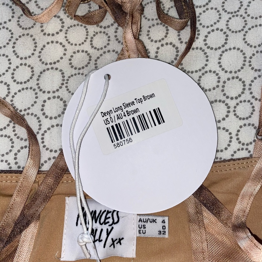 Princess Polly Devyn Long Sleeve Top Brown - Picture 2 of 6